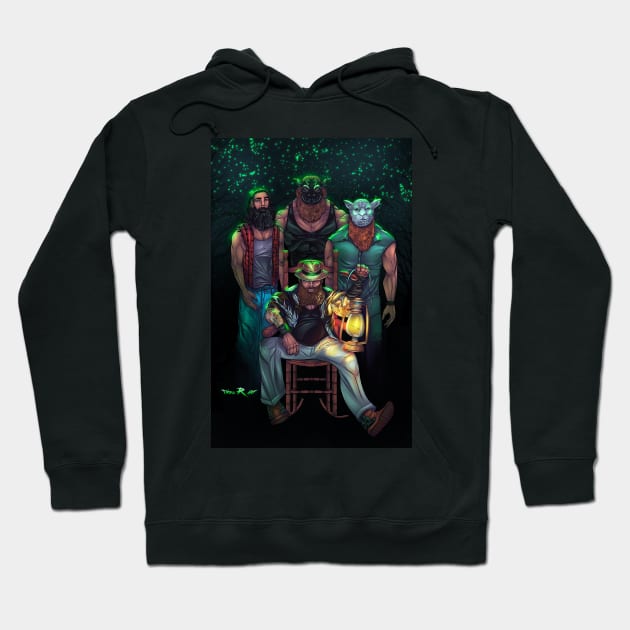 The Fiend Family Hoodie by Triple R Art